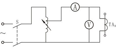 電(diàn)流互感器(qì)伏安特性試驗接線圖