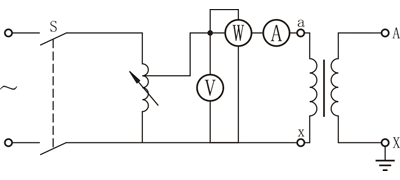 電(diàn)壓互感器(qì)空(kōng)載勵磁特性試驗接線圖