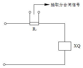 抽取分(fēn)、合閘線圈電(diàn)流信号原理(lǐ)圖