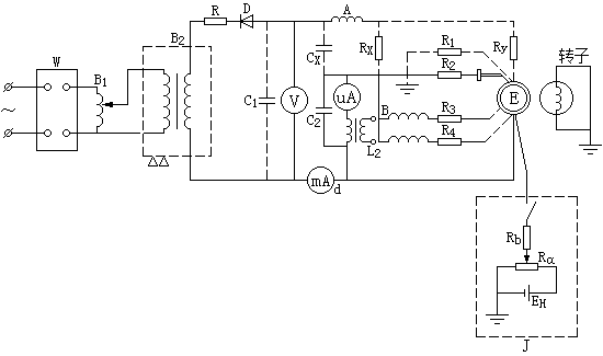 發電(diàn)機(jī)定子(zǐ)直流耐壓試驗接線圖