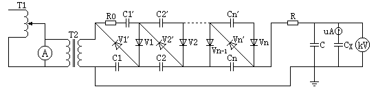 直流耐壓試驗電(diàn)路(lù)原理(lǐ)接線圖