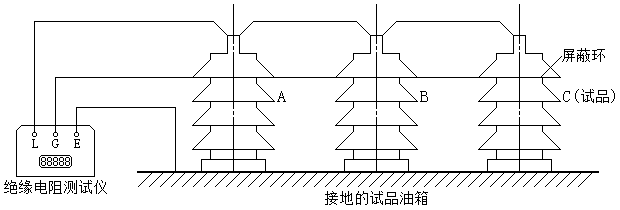 測量絕緣電(diàn)阻時(shí)屏蔽環的(de)位置